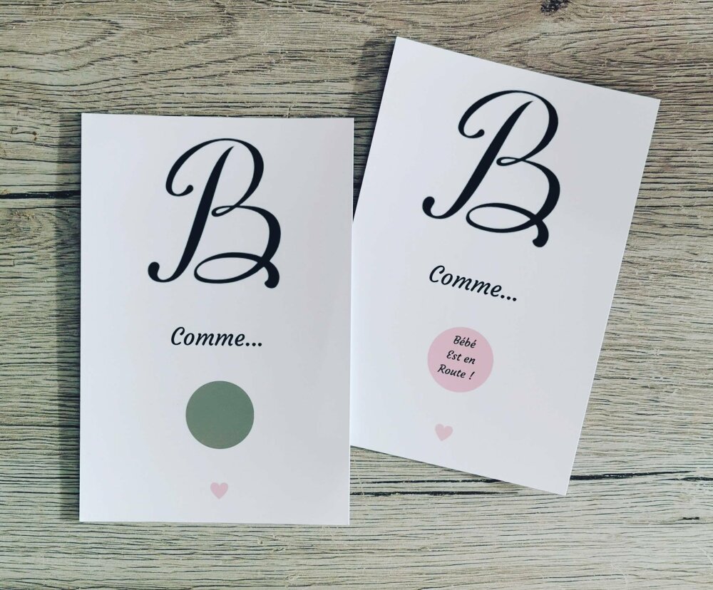 Carte A Gratter Annonce Grossesse Bebe Est En Route Un Grand Marche