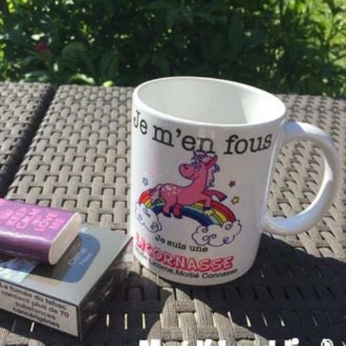kdosublim Mug Noir Je men Fous Je suis Une Licorne Dab