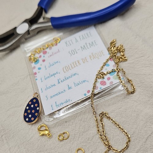 Kit créatif enfant – collier de pâques à fabriquer – activité manuelle – idée cadeau de pâques