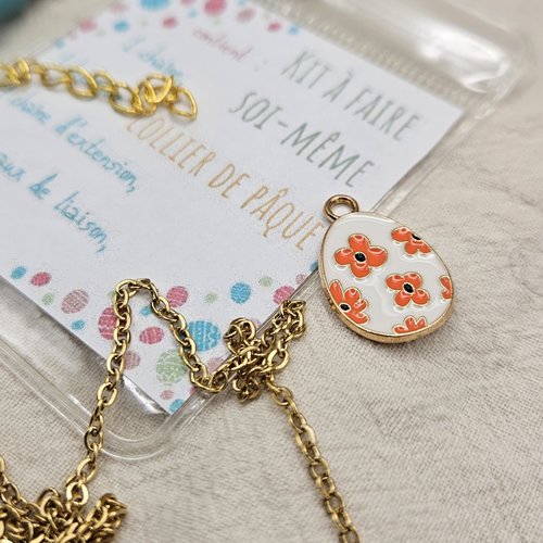 Kit créatif enfant – collier de pâques à fabriquer – activité manuelle – idée cadeau de pâques
