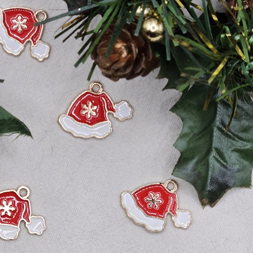 Breloque bonnet de noël – pour vos créations de noël