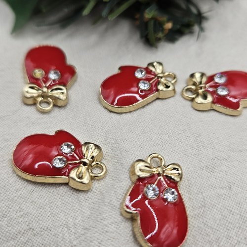 Breloque gant de noël - pour vos créations de noël