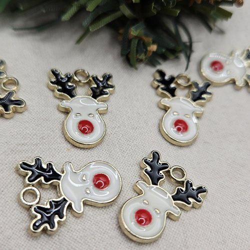 Breloque renne de noël - pour vos créations de noël