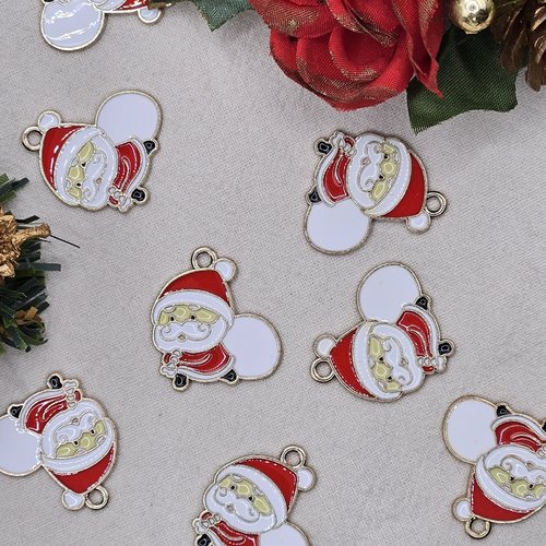 Breloque père noël - pour vos créations de noël