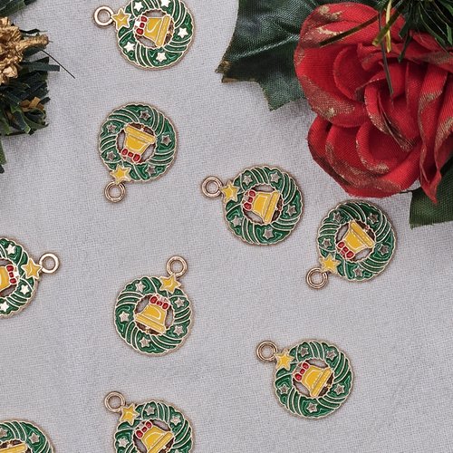 Breloque couronne de noël - pour vos créations de noël