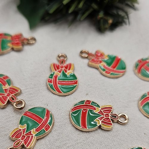 Breloque boule de noël - pour vos créations de noël