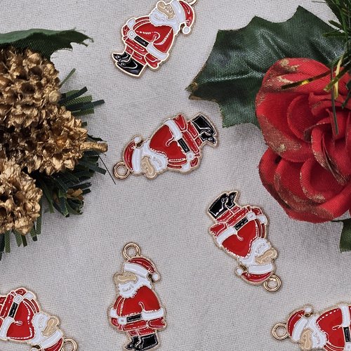 Breloque père noël - pour vos créations de noël