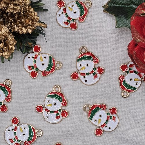 Breloque bonhomme de neige - pour vos créations de noël