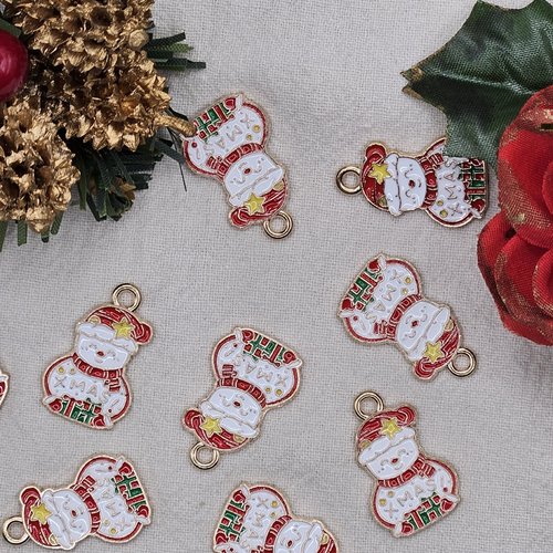 Breloque chat de noël - pour vos créations de noël