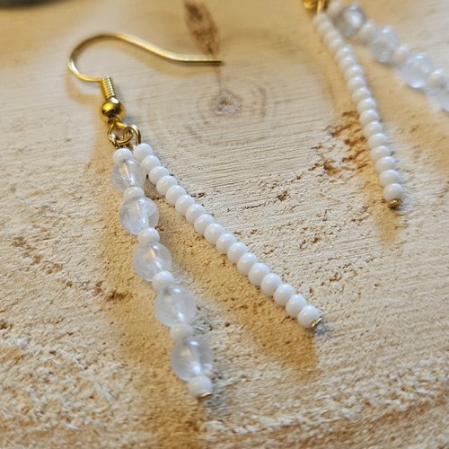 Boucles d'oreilles en pierre de lune