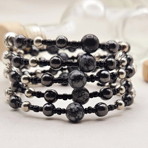 Bracelet de lithothérapie en hématite magnétique
