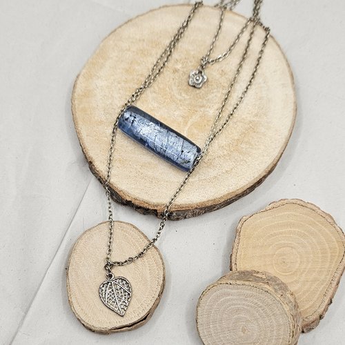 Collier triple rang - la pureté d'un éclat bleu