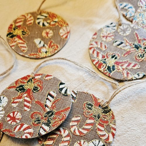 Lot de 2 suspensions de noël – upcycling & esprit rustique