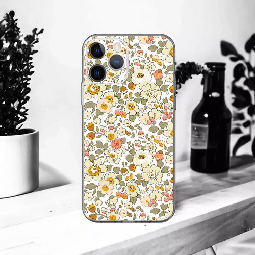 Coque souple betsy kaki pour iphone 17, 16, 15, 14, 13, 12, 11, xr, x, se, 8, 7
