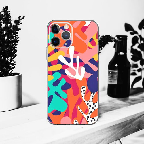 Coque souple matisse shapes seamless pour iphone 17, 16, 15, 14, 13, 12, 11, x, xr, se, 8, 7