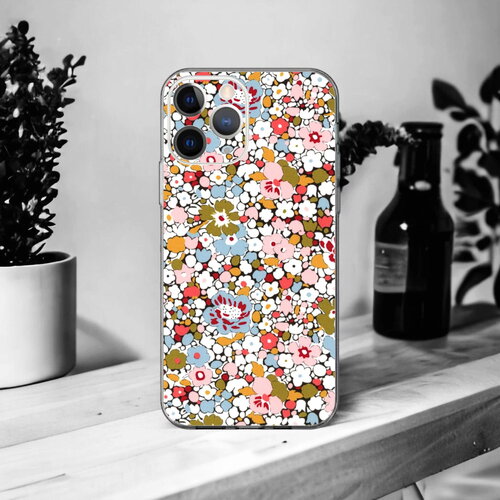 Coque souple liberty eleanor x pour iphone 17, 16, 15, 14, 13, 12, 11, x, xr, se, 8, 7