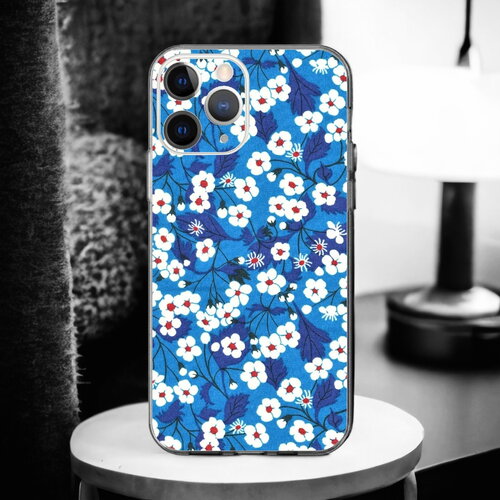 Liberty mitsi blue coque pour iphone 17, 16, 15, 14, 13, 12, 11, x,,xr, se, 8, 7, 7+