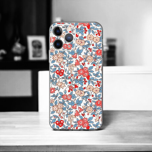 Forget me not blossom coque pour iphone 17, 16, 15, 14, 13, 12, 11, x,xr, se, 8, 7, 7+
