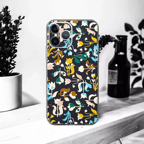 Coque souple pour iphone frise florale