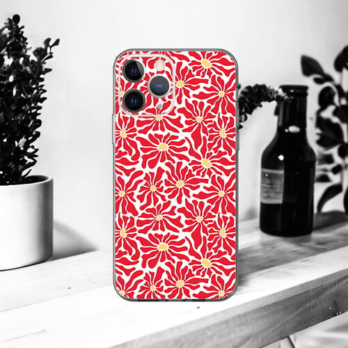 Coque souple pour iphone soleil rouge