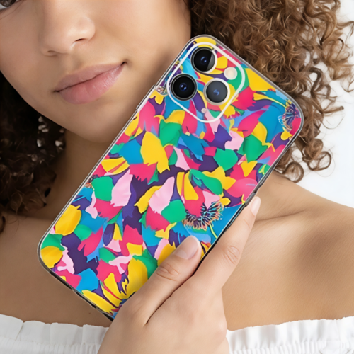 Coque iphone 17, 16, 15, 14, 13, 12, 11, 10, 8, se liberty parade de pivoines