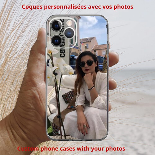 Coque personnalisée iphone 17, 16, 15, 14, 13, 12, 11, 10, 8, se, personnalisée avec vos propres photos