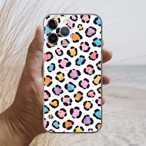 Coque iphone 17, 16, 15, 14, 13, 12, 11, 10, 8, se, léopard coloré
