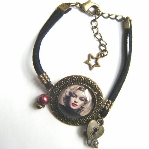 Bracelet cabochon "éternelle marilyn"