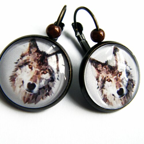 Boucles d'oreilles "la beauté du loup"
