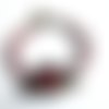 Bracelet cabochon joli coquelicot