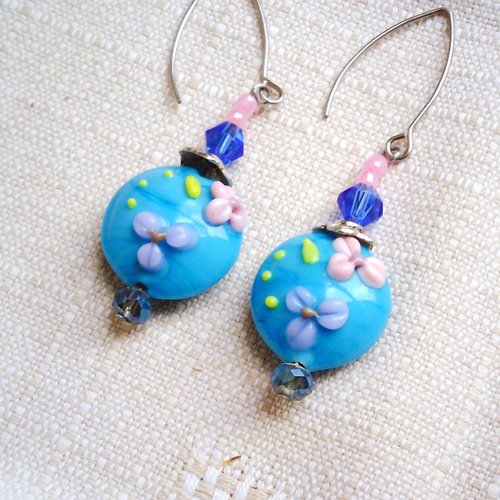 Boucles oreilles ciel d'été