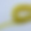 Croquet  , ruban , zig zag ,  serpentine  de 5 mm jaune vif en polyester vendu au mètre