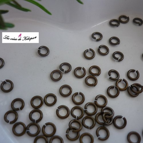 Lot de 53 anneaux bronze de 5mm