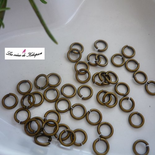 Lot de 44 anneaux bronze de 6mm