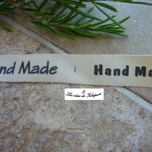 Ruban étiquettes "hand made "