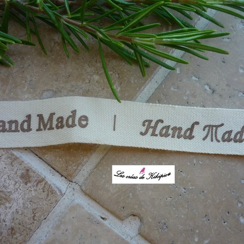 Ruban étiquettes "hand made "