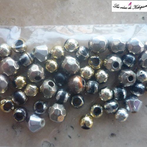 Perles rocailles couleurs métal 2gr