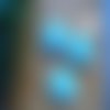 3 boutons recouverts de tissu éponge bleu turquoise de 22 mm