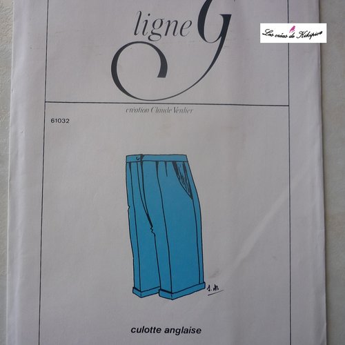 Patron de couture neuf vintage bermuda / culotte anglaise 12/14 ans