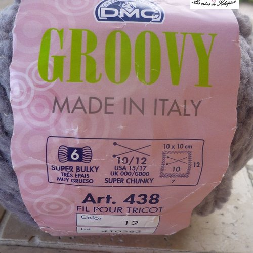 Pelote de laine dmc coloris gris " groovy "