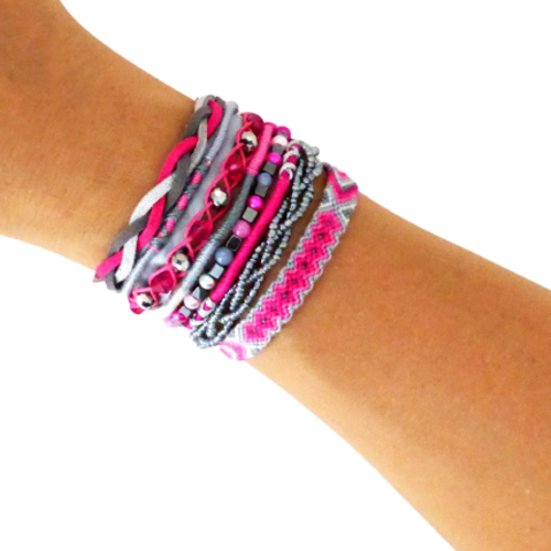 Bracelet manchette brésilienne multi rangs, femme
