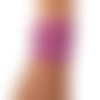 Manchette brésilienne, ethnique, multi rangs, rose, violine, femme; taille m/l
