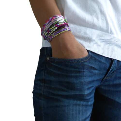 Bracelet manchette brésilienne, multi rangs, ethnique, femme, taille m,