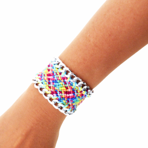 Bracelet, manchette, bracelet brésilien, gourmette,  femme, taille l