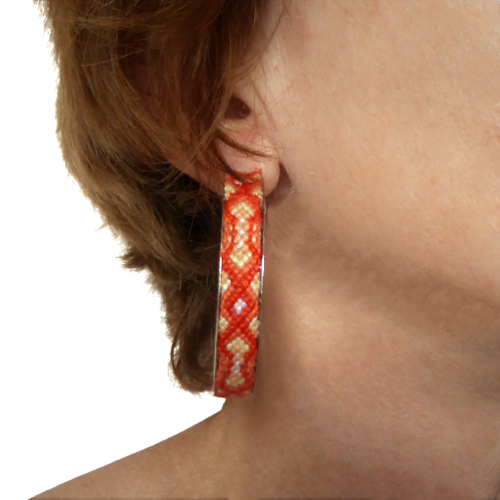 Boucle d'oreille créole, brésilien, fille, femme,