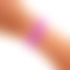 Bracelet de l'amitié rose, perle violine, fille, femme, taille s