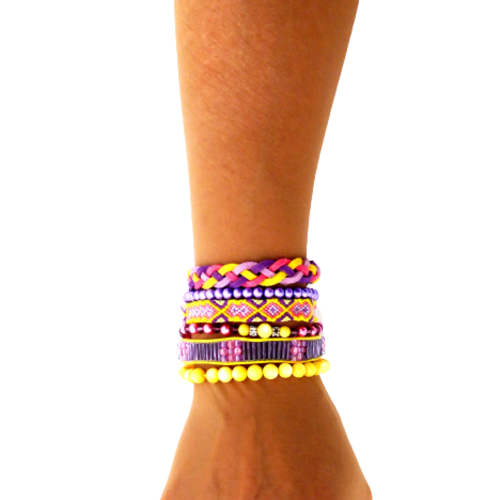 Manchette brésilienne, multi rangs, ethnique, perles, femme,  taille s / m