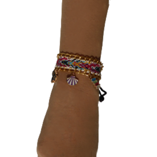Bracelet breloque, charms, chaine dorée, taille m,