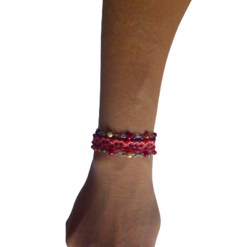 Bracelet perles, brésilien, femme, fille, bohême, chic, taille m