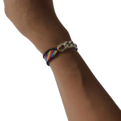 Bracelet gourmette, brésilien, bohême, chic,